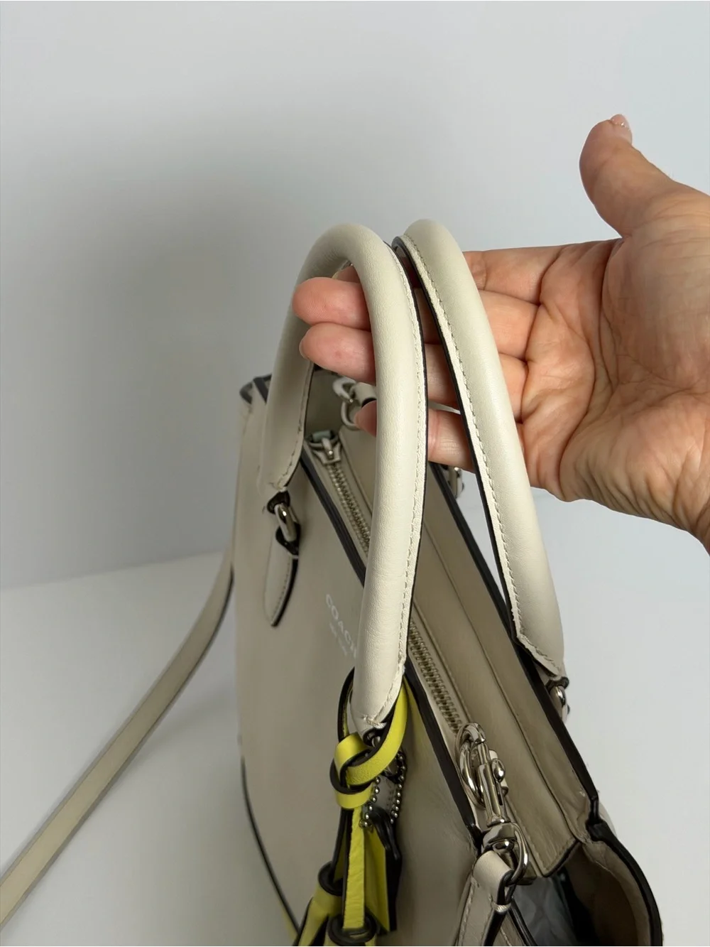 Coach Mini Tanner Leather Crossbody Satchel Bag